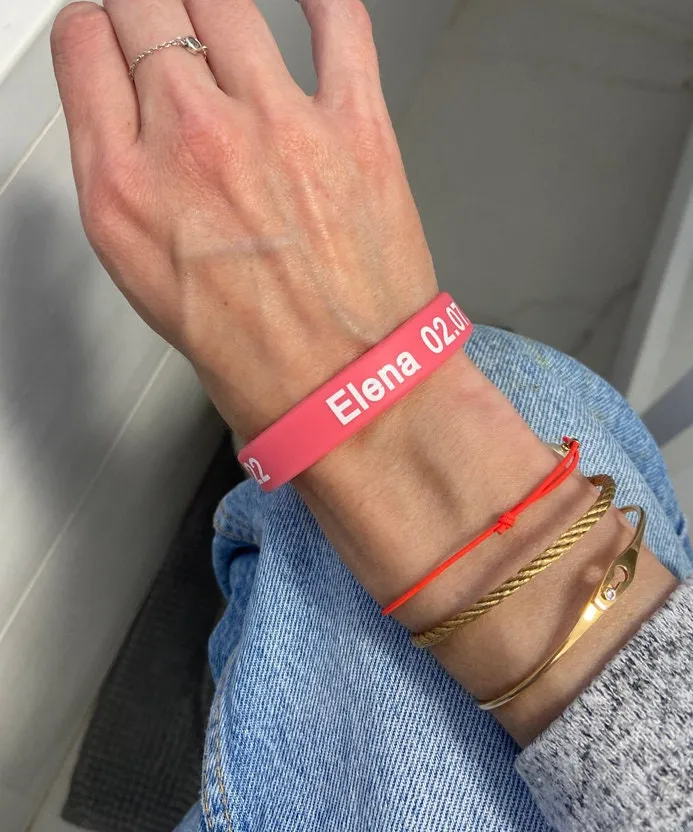 100 Pcs Custom Wristbands - Personalized Text Printing Rubber Silicone Bracelet Events Motivation Gifts Cancer Support Fundraisers Awareness