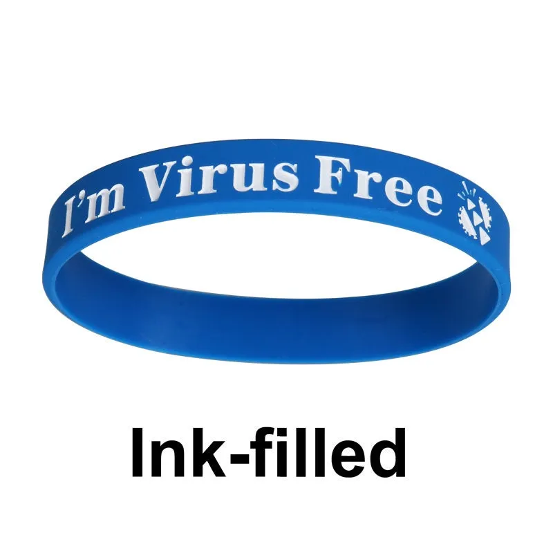 100 Pcs Custom Wristbands - Personalized Text Printing Rubber Silicone Bracelet Events Motivation Gifts Cancer Support Fundraisers Awareness