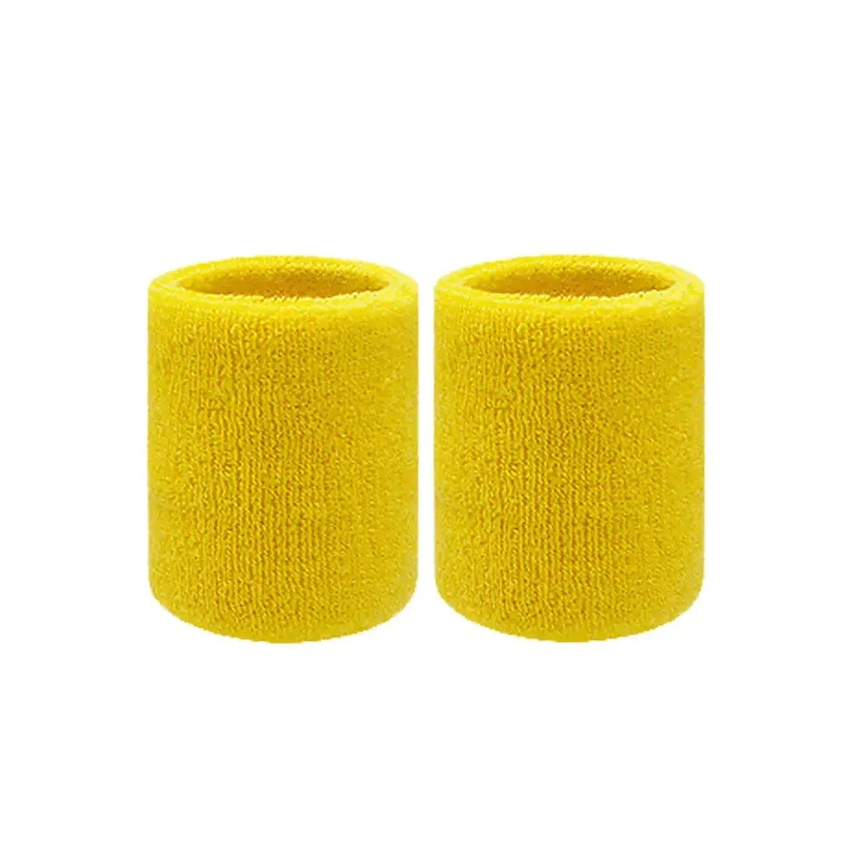 2 Piece Sports Wristbands For Tennis Basketball Volleyball Padel Sweat Bands For Fitness Wrist Wrap Cuff