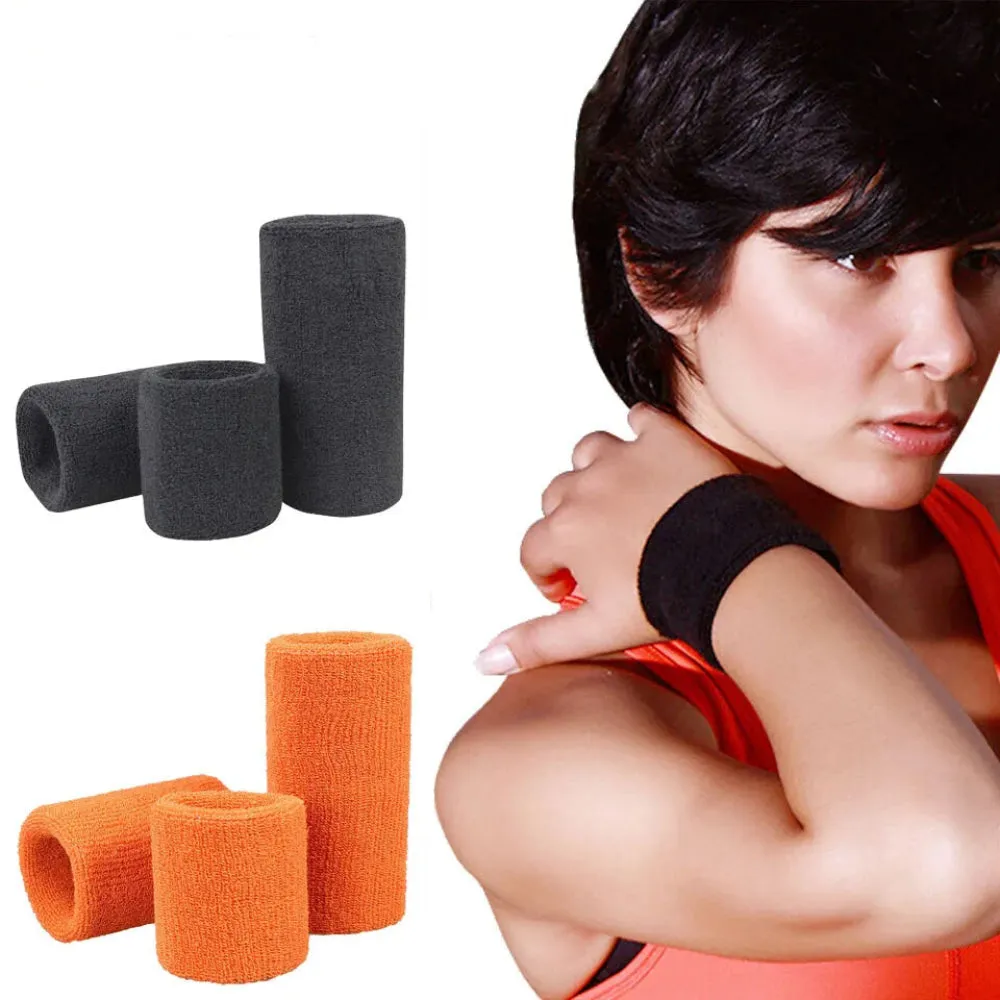 2 Piece Sports Wristbands For Tennis Basketball Volleyball Padel Sweat Bands For Fitness Wrist Wrap Cuff