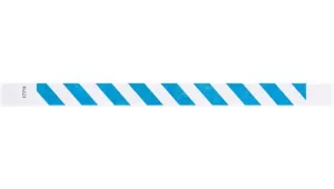 3/4" Tyvek® Wristbands - Blue Stripes