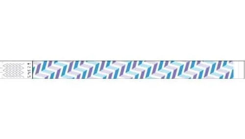 3/4" Tyvek® Wristbands - Chevron