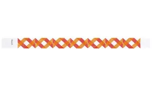 3/4" Tyvek® Wristbands - Crossing Zig Zags