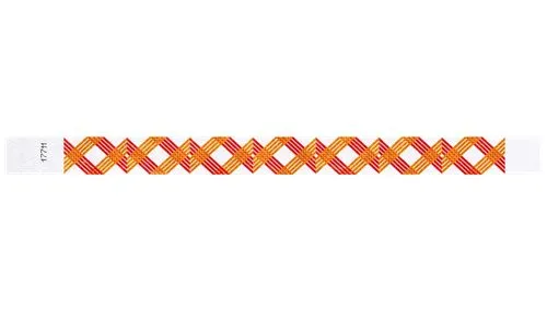 3/4" Tyvek® Wristbands - Crossing Zig Zags