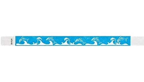 3/4" Tyvek Wristbands - Dolphin