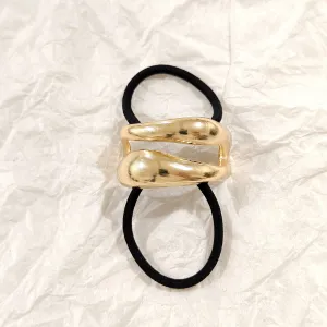 Abstract Metal Tug Gold Hair Ties JLTS0516