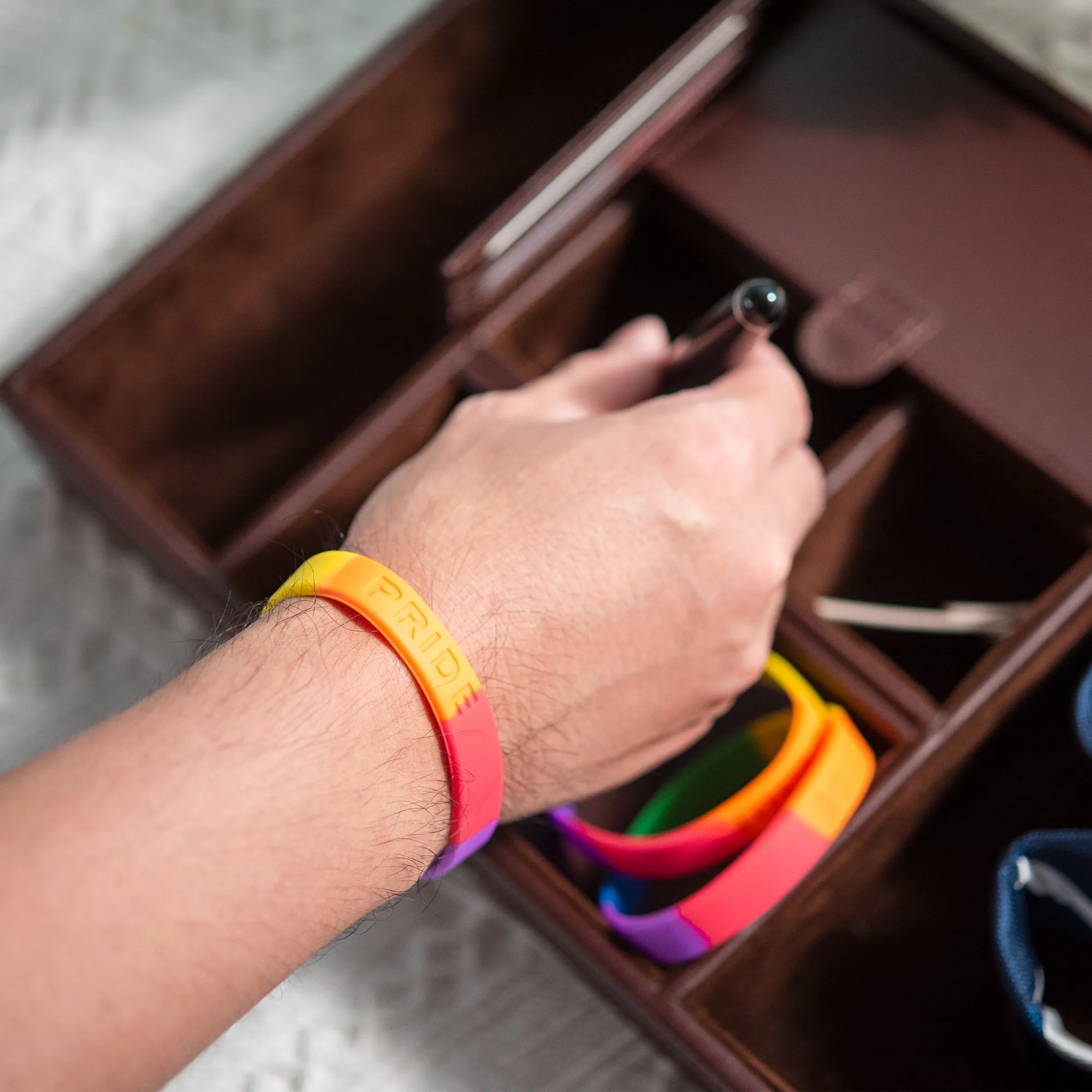 Adult Rainbow PRIDE Silicone Bracelet Wristbands