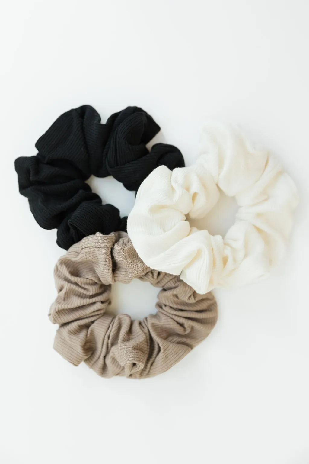 Bamboo Rib-Knit Scrunchies