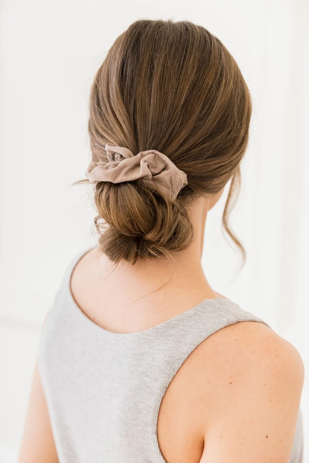 Bamboo Rib-Knit Scrunchies