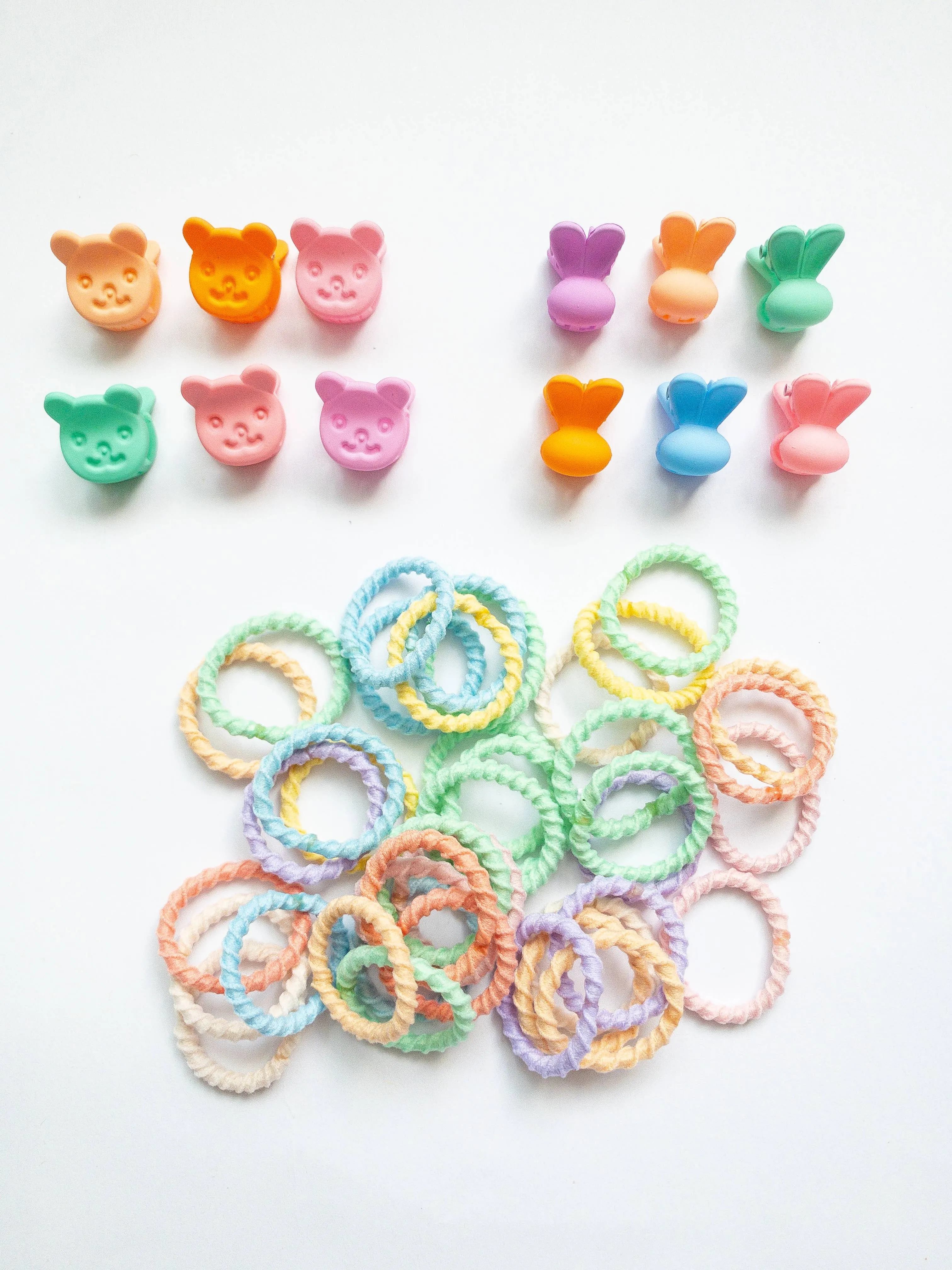 Bears & Bunnies Hair Claw & Tie Set