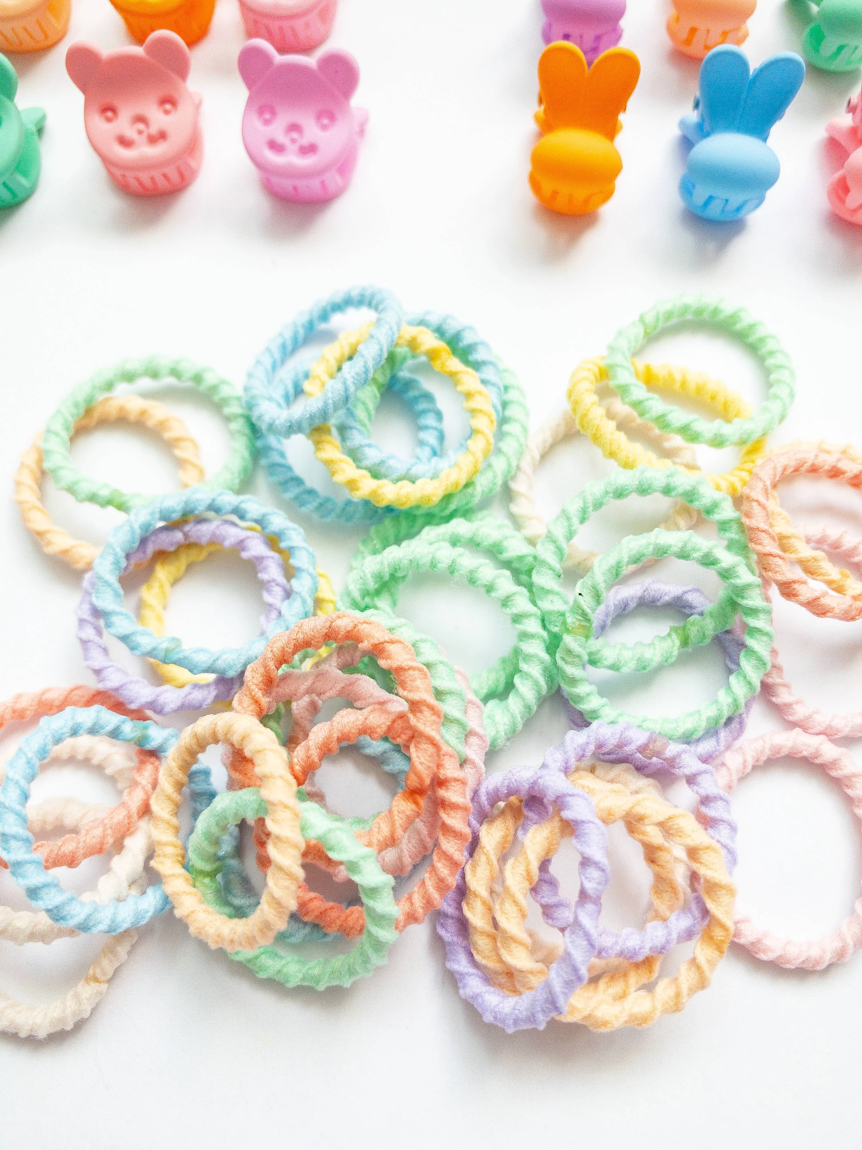 Bears & Bunnies Hair Claw & Tie Set
