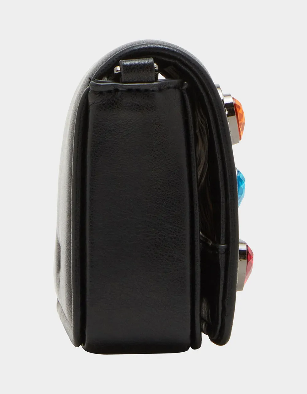 BEJEWELED HEARTS CROSSBODY BLACK
