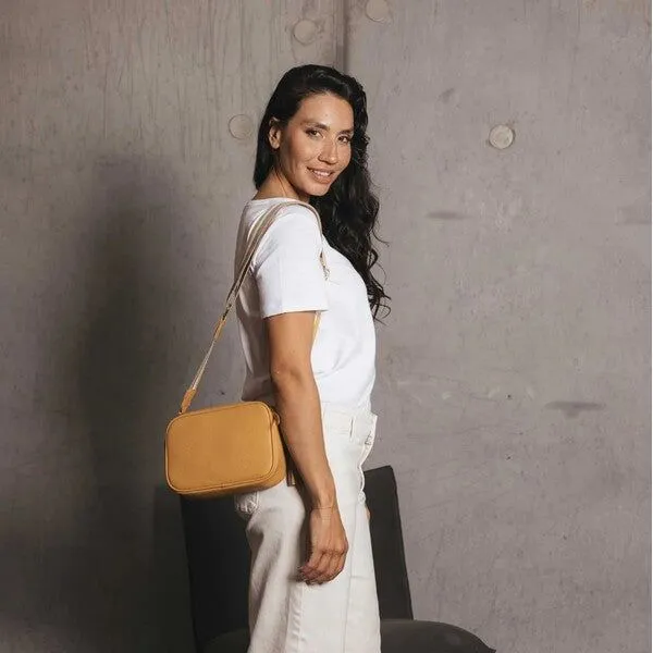 Black Caviar Indie Mustard Crossbody Bag