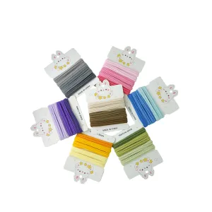 Bsci Audited Factory Hot Sale 5Cm Gradient Pink Nylon Hair Ties No Damage