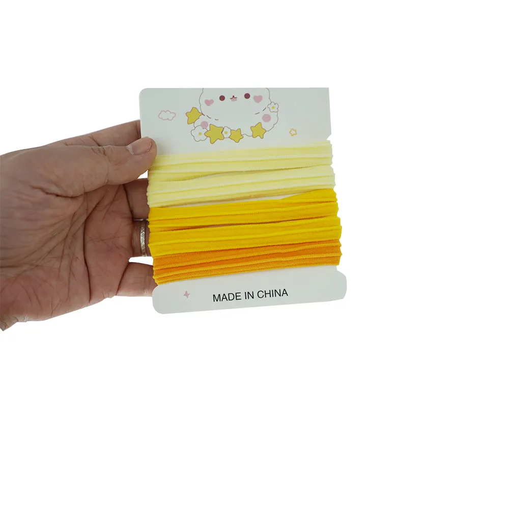 Bsci Audited Factory Hot Sale 5Cm Gradient Pink Nylon Hair Ties No Damage