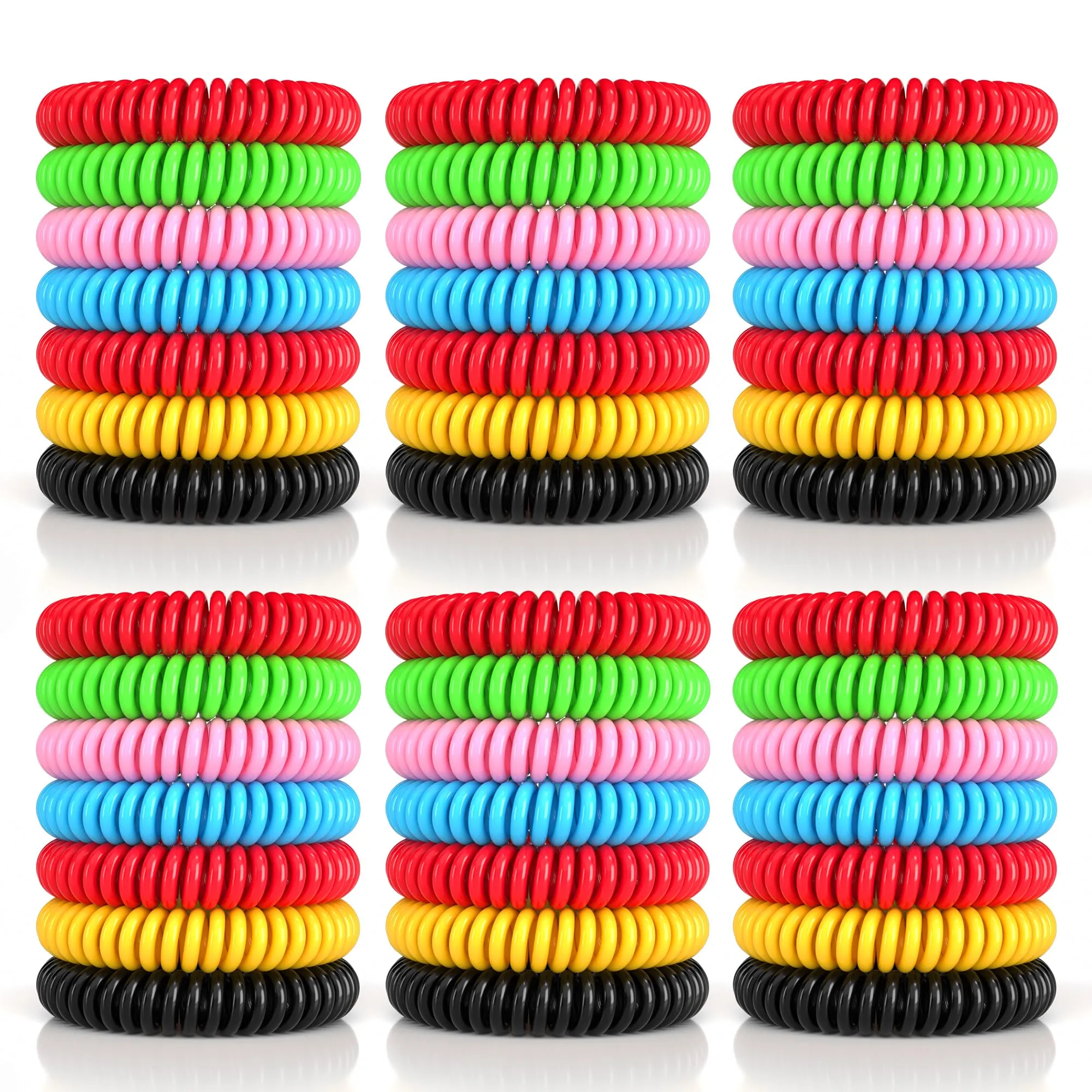 BuggyBands 60 Pack Mosquito Repellent Bracelets, DEET-Free Mosquito Bands for Adults & Kids, Individually Wrapped Repellent Wristbands, Camping Travel Beach Essentials