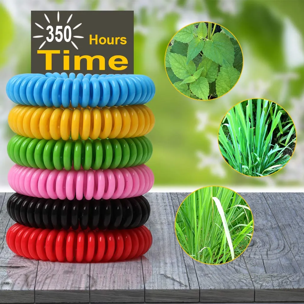 BuggyBands 60 Pack Mosquito Repellent Bracelets, DEET-Free Mosquito Bands for Adults & Kids, Individually Wrapped Repellent Wristbands, Camping Travel Beach Essentials