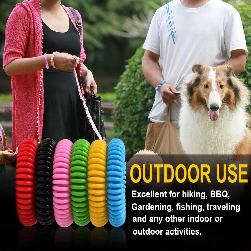 BuggyBands 60 Pack Mosquito Repellent Bracelets, DEET-Free Mosquito Bands for Adults & Kids, Individually Wrapped Repellent Wristbands, Camping Travel Beach Essentials