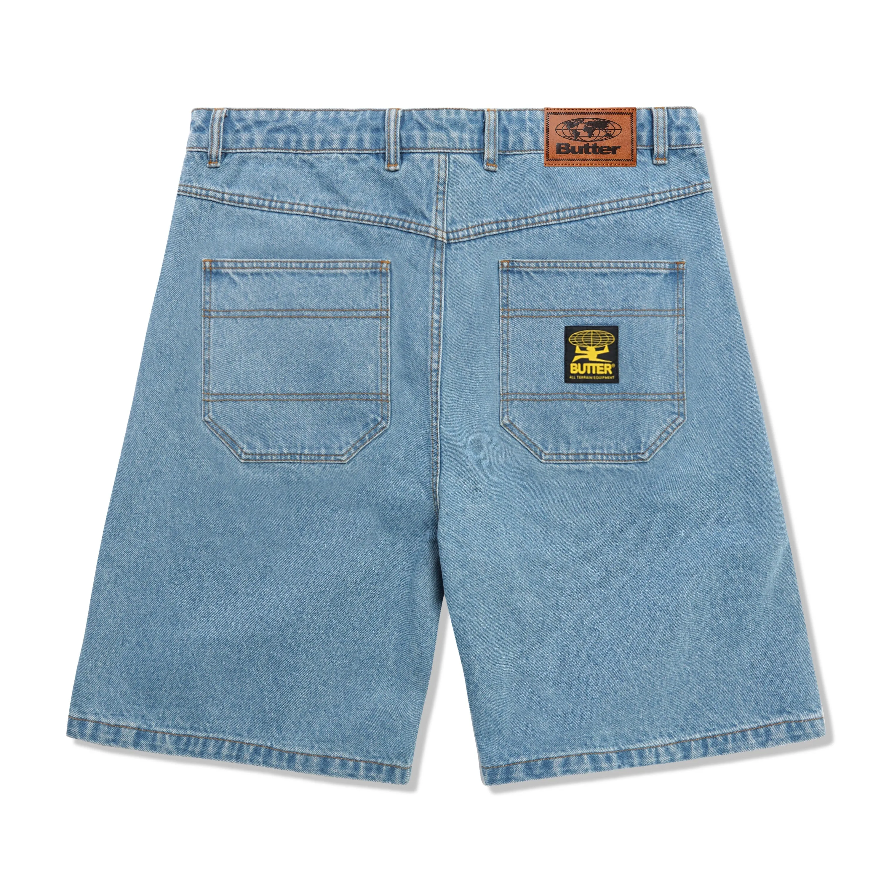Butter Patch Pocket Denim Shorts: Washed Indigo