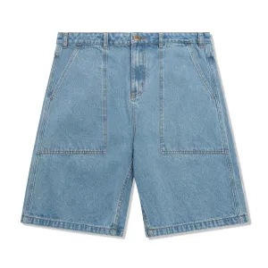 Butter Patch Pocket Denim Shorts: Washed Indigo