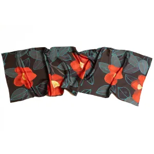 camelias rectangle silk scarf