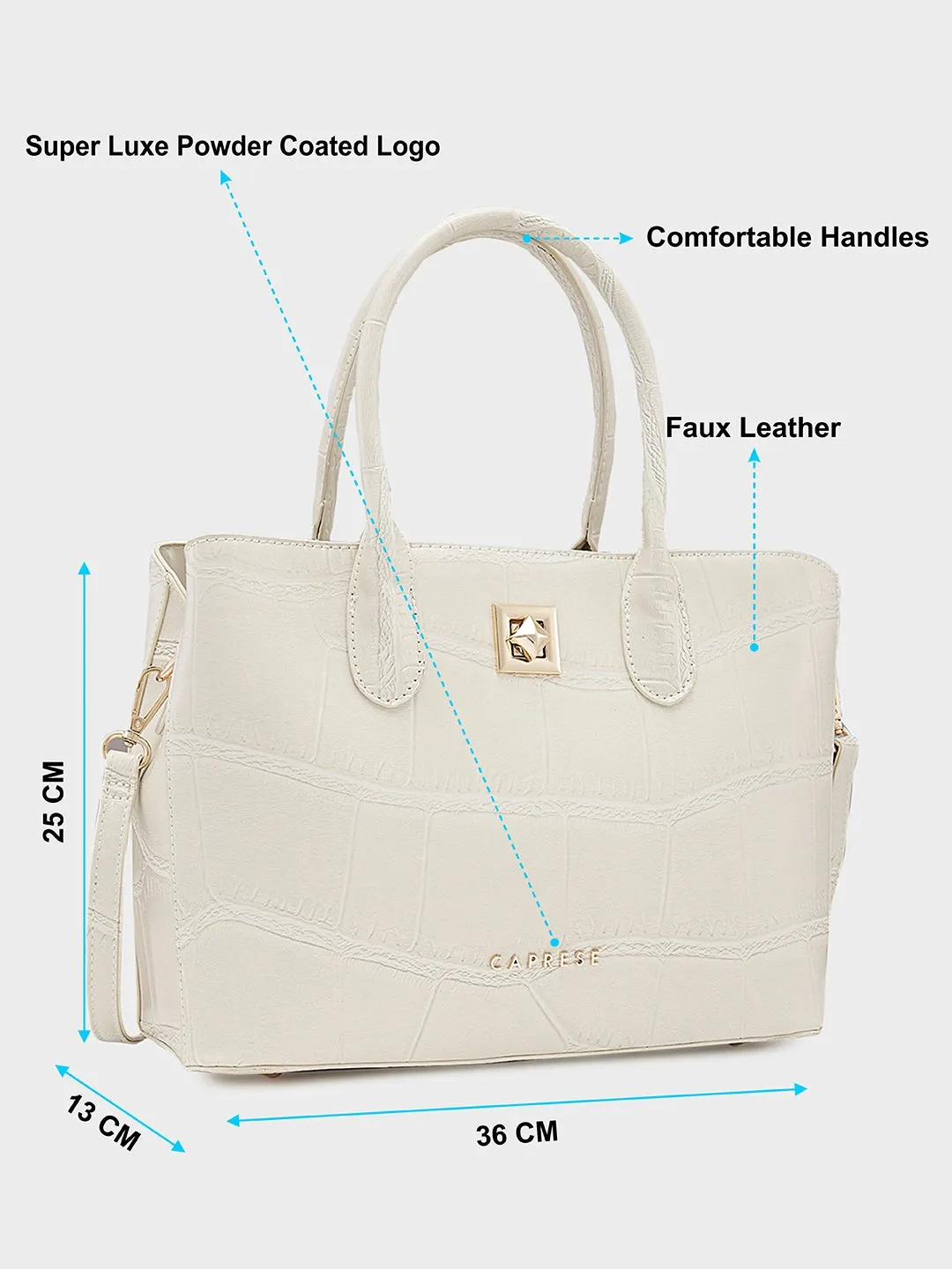 Caprese Mink Satchel Small Women Handbag |Shoulder Bag With Double Handle Beige