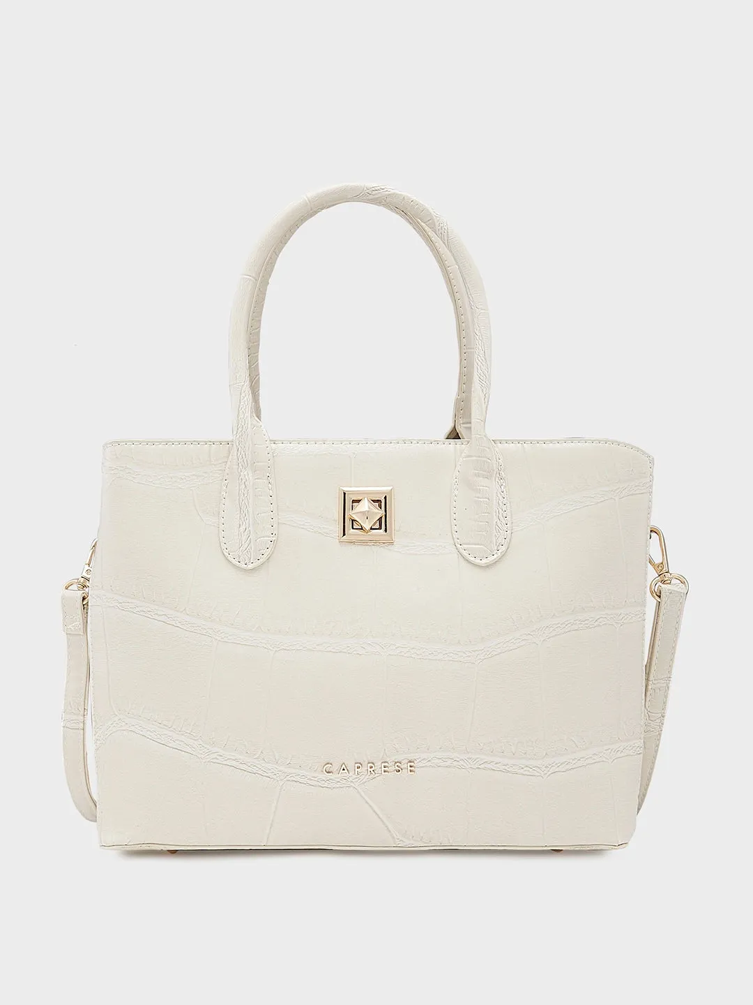 Caprese Mink Satchel Small Women Handbag |Shoulder Bag With Double Handle Beige