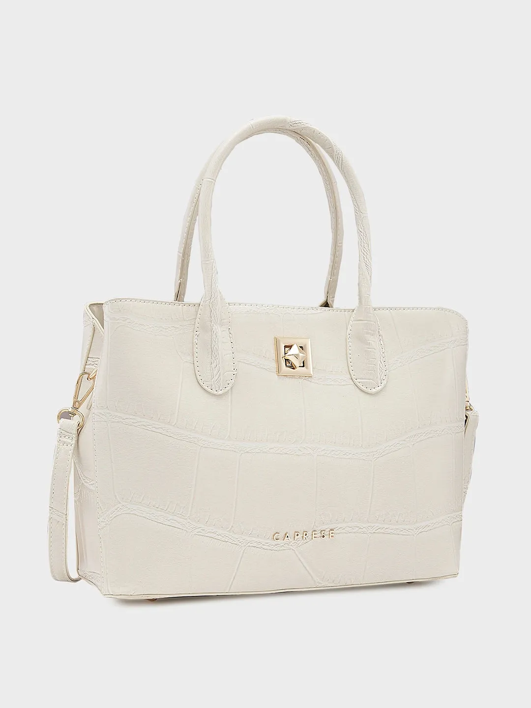 Caprese Mink Satchel Small Women Handbag |Shoulder Bag With Double Handle Beige