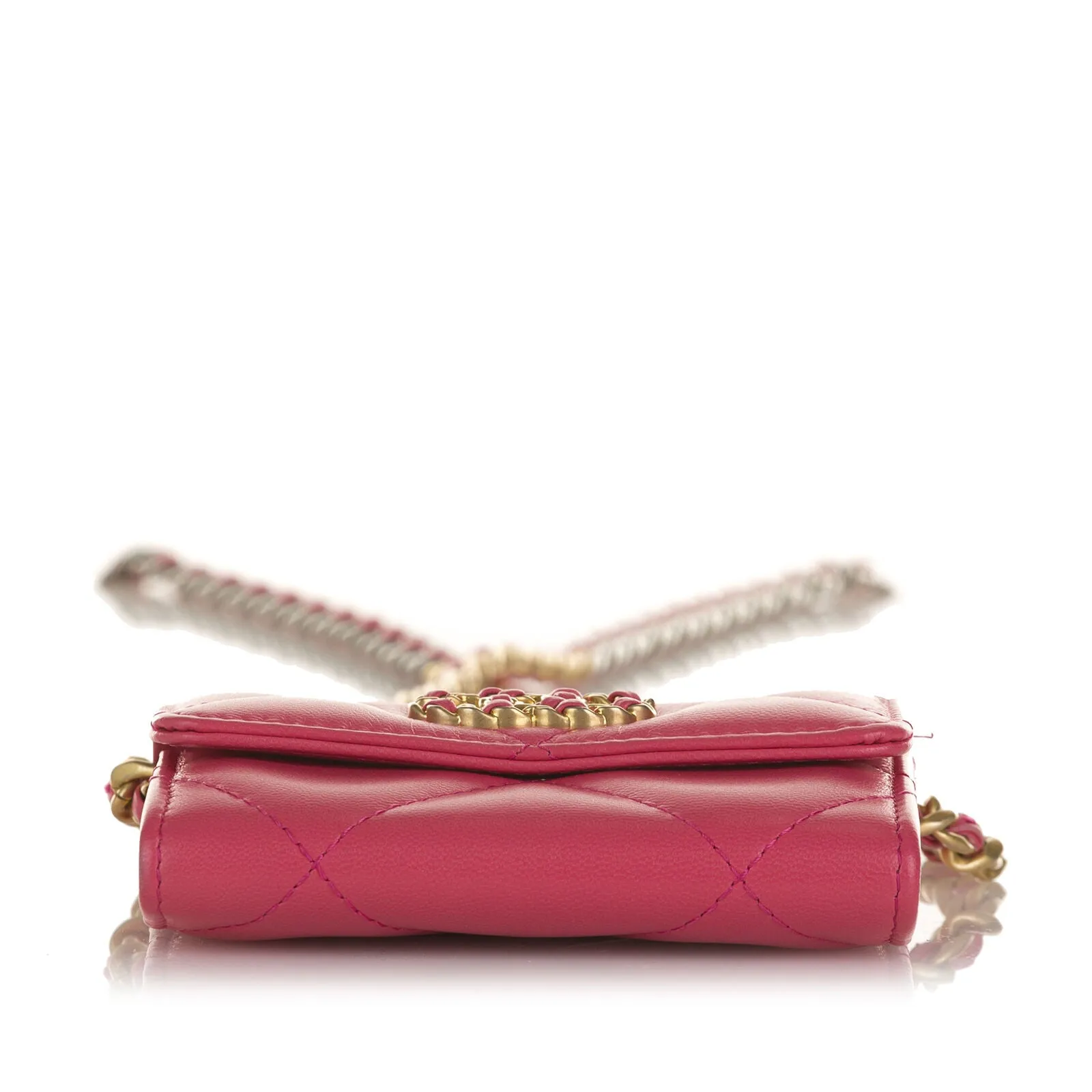 Chanel 19 Flap Wallet On Chain Pink