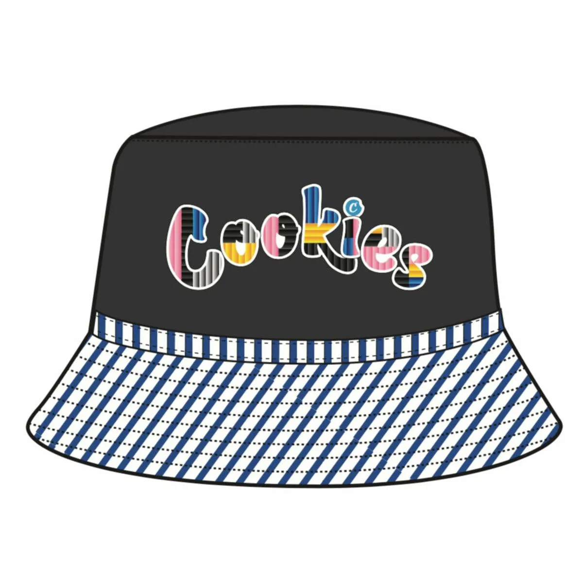 Cookies Montauk Canvas Black Bucket Hat (1558X6155)