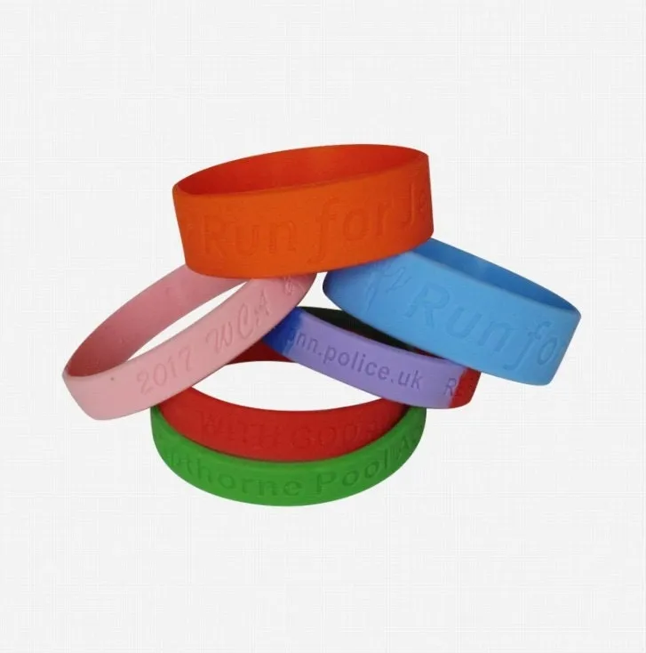 Custom Wristbands - Thick Personalized Text Printing - Rubber Silicone Bracelet  Events, Motivation, Gifts, Cancer Support, Fundraisers