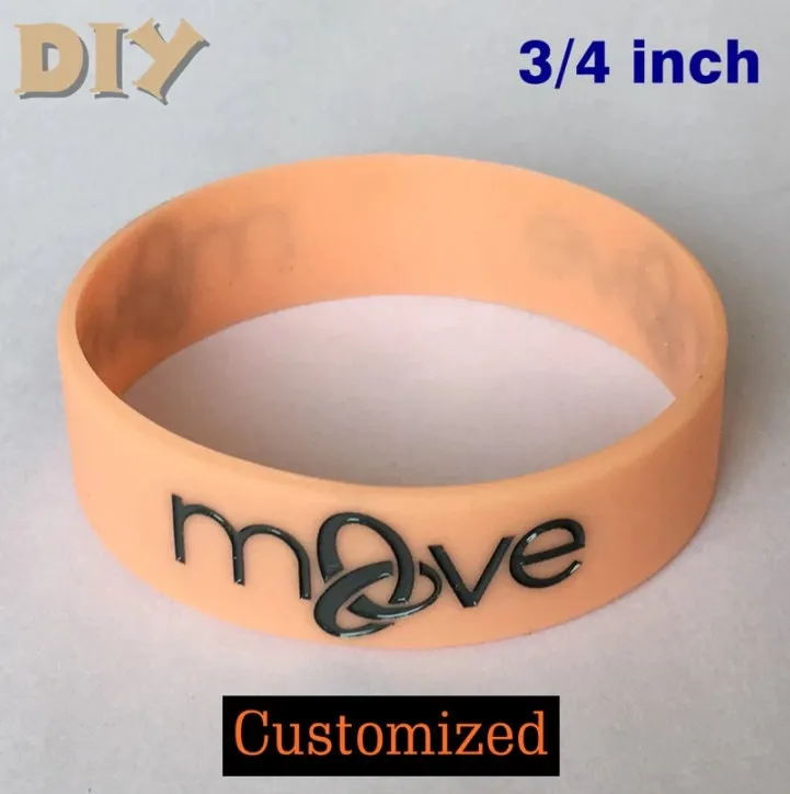 Custom Wristbands - Thick Personalized Text Printing - Rubber Silicone Bracelet  Events, Motivation, Gifts, Cancer Support, Fundraisers