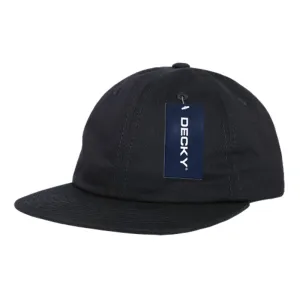 Decky 200 Washed Cotton Relaxed Hats Low Profile Flat Bill Caps Dad Style