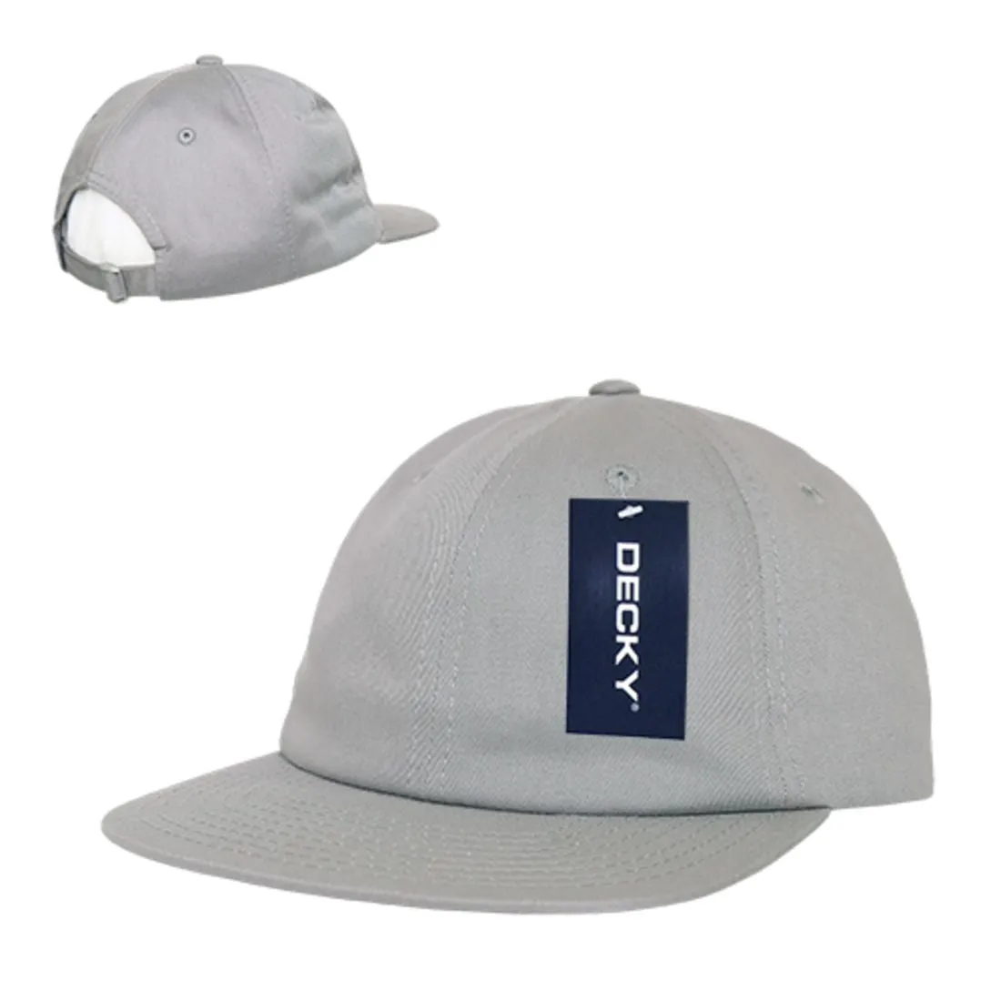 Decky 200 Washed Cotton Relaxed Hats Low Profile Flat Bill Caps Dad Style