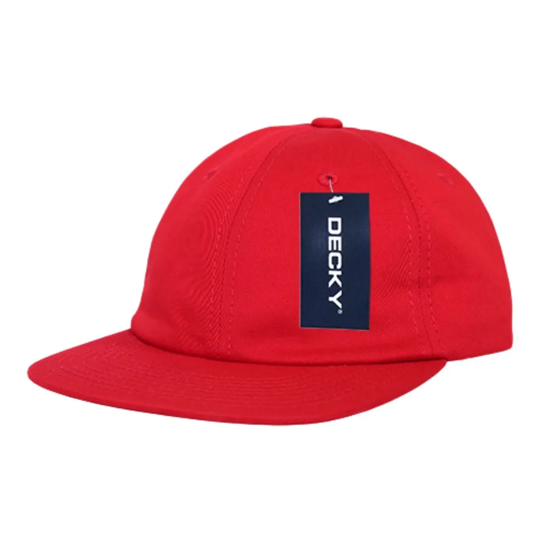 Decky 200 Washed Cotton Relaxed Hats Low Profile Flat Bill Caps Dad Style