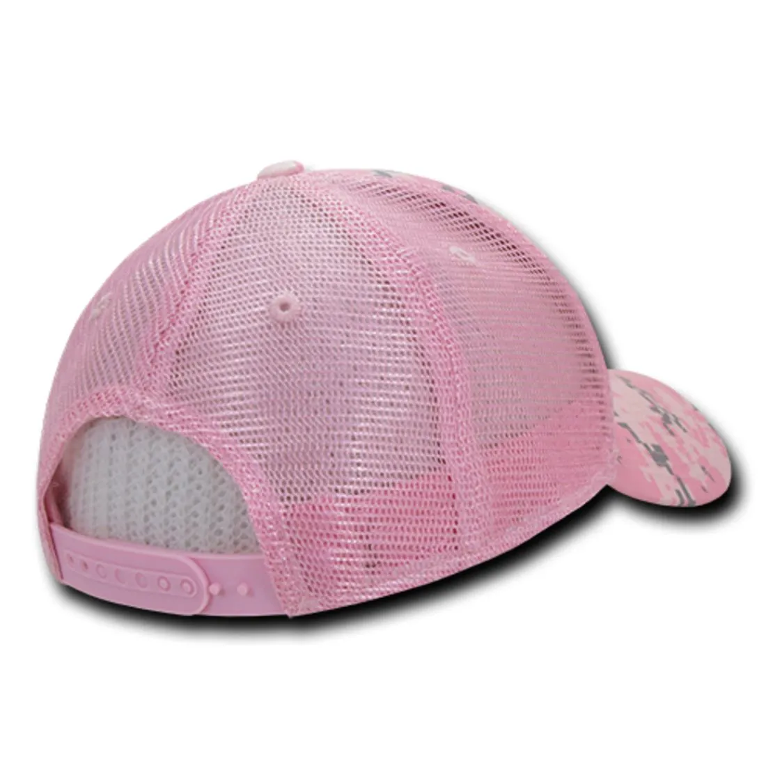 Decky 225 Camo Trucker Hats Low Profile 6 Panel Curved Bill Baseball Caps