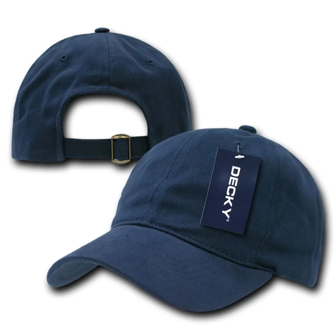 Decky 307 Relaxed Brushed Cotton Hats Low Crown Baseball Caps Structured