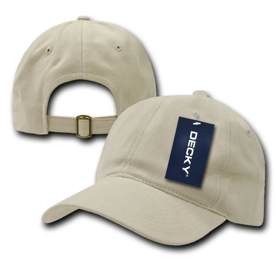Decky 307 Relaxed Brushed Cotton Hats Low Crown Baseball Caps Structured