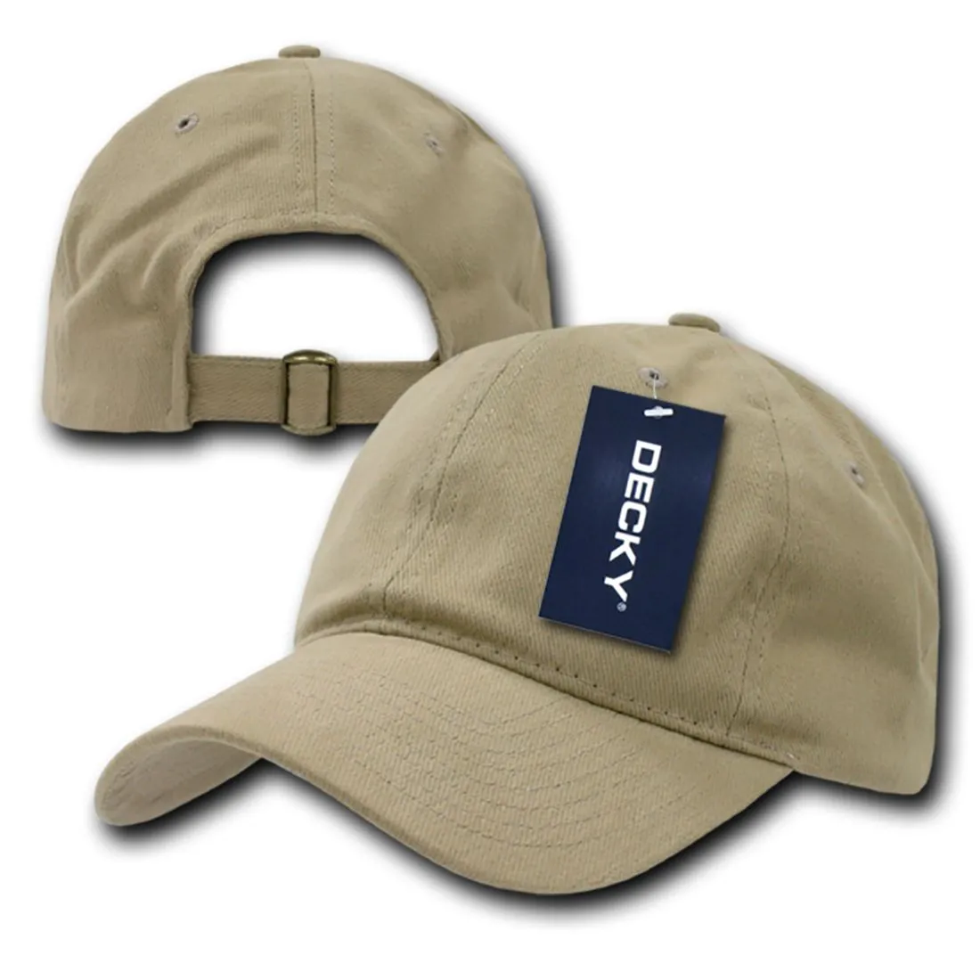 Decky 307 Relaxed Brushed Cotton Hats Low Crown Baseball Caps Structured