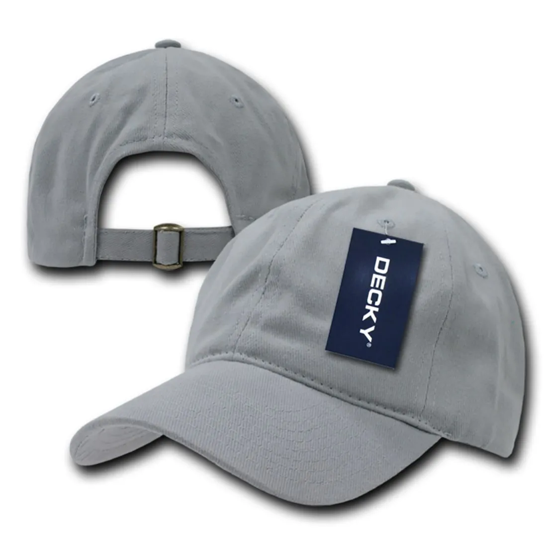 Decky 307 Relaxed Brushed Cotton Hats Low Crown Baseball Caps Structured