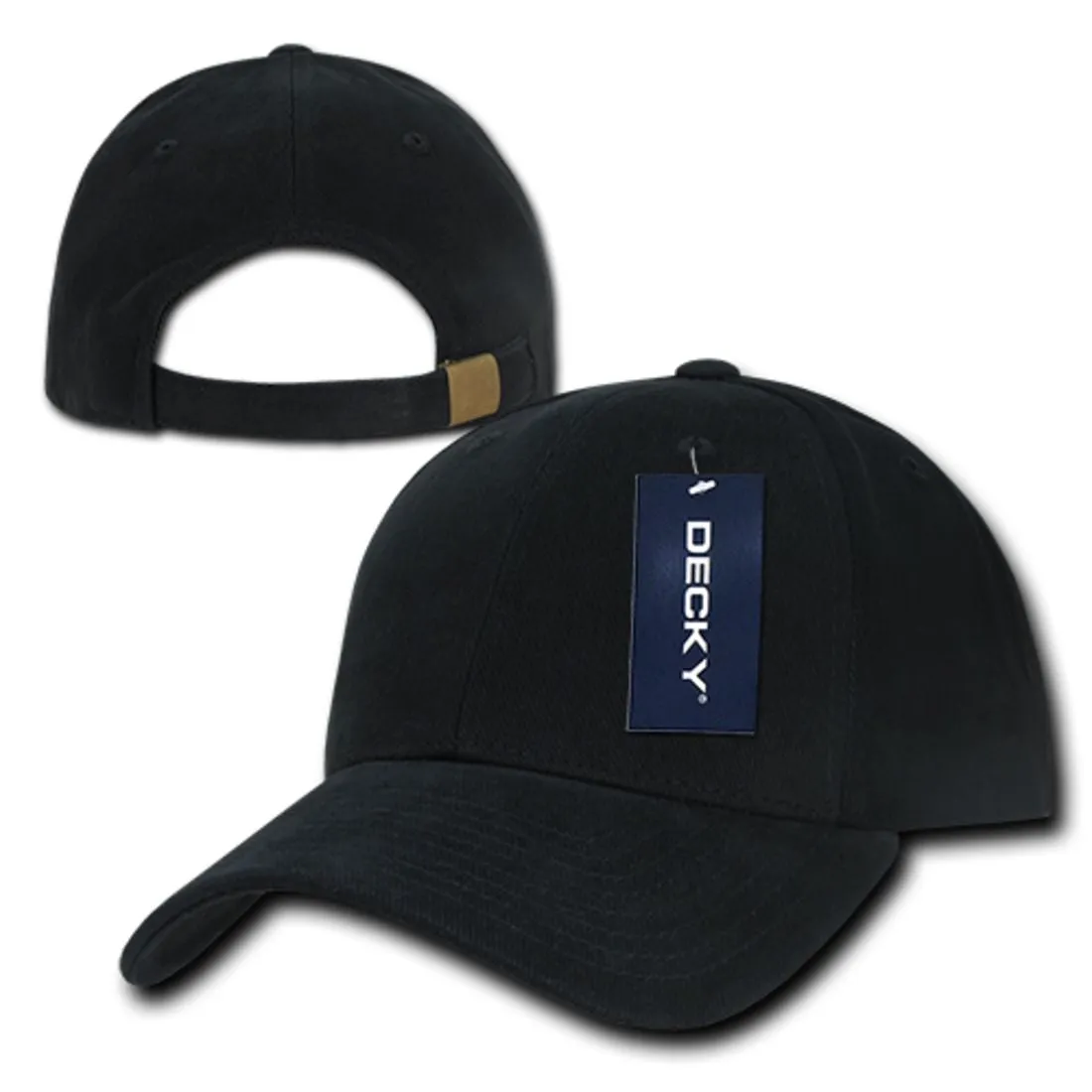 Decky 307 Relaxed Brushed Cotton Hats Low Crown Baseball Caps Structured