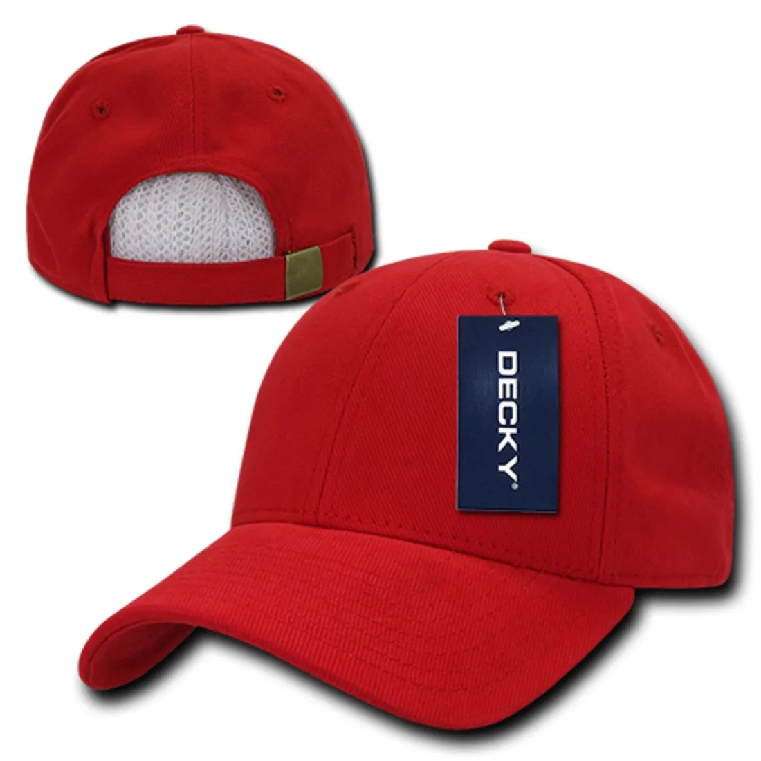 Decky 307 Relaxed Brushed Cotton Hats Low Crown Baseball Caps Structured