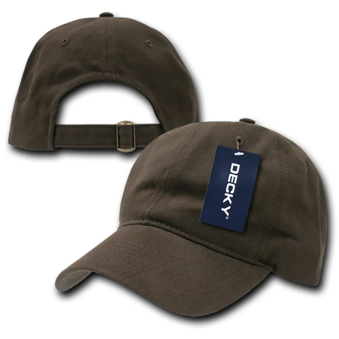 Decky 307 Relaxed Brushed Cotton Hats Low Crown Baseball Caps Structured