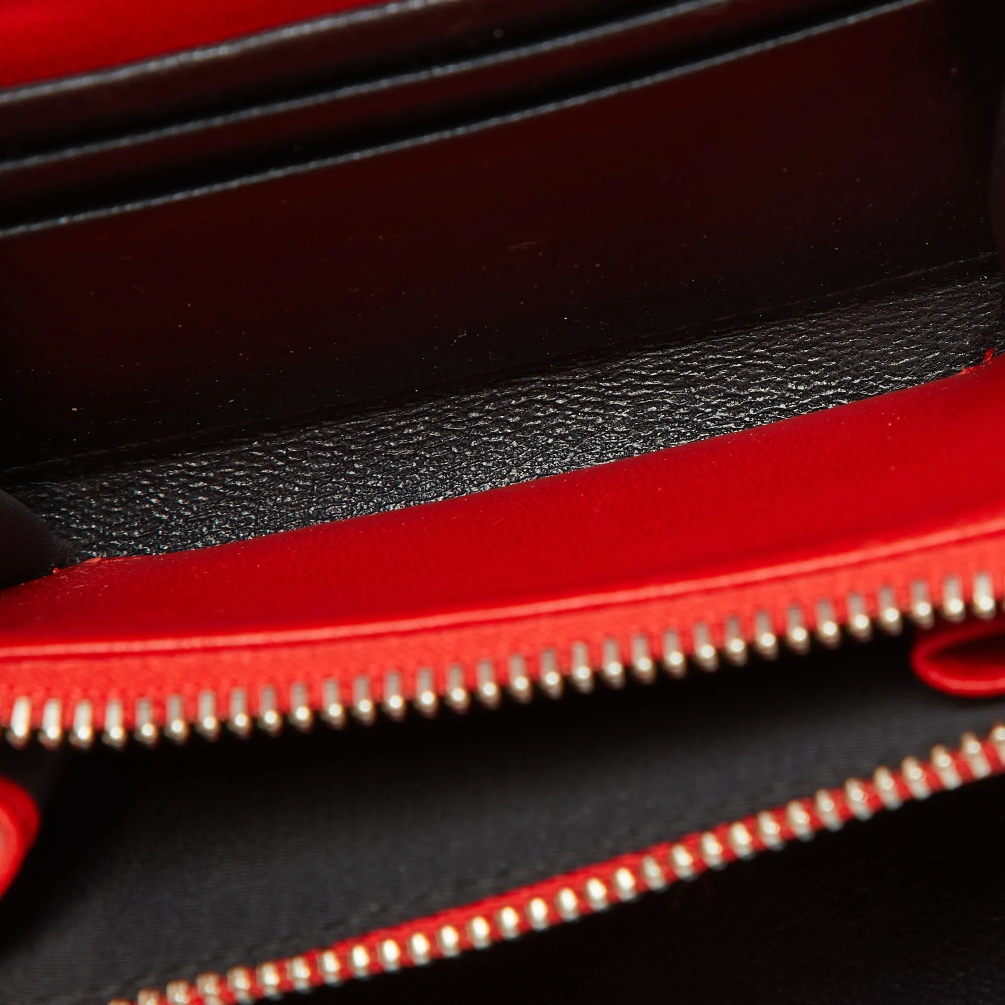 DIOR Red Cannage Leather Miss  Compact Wallet