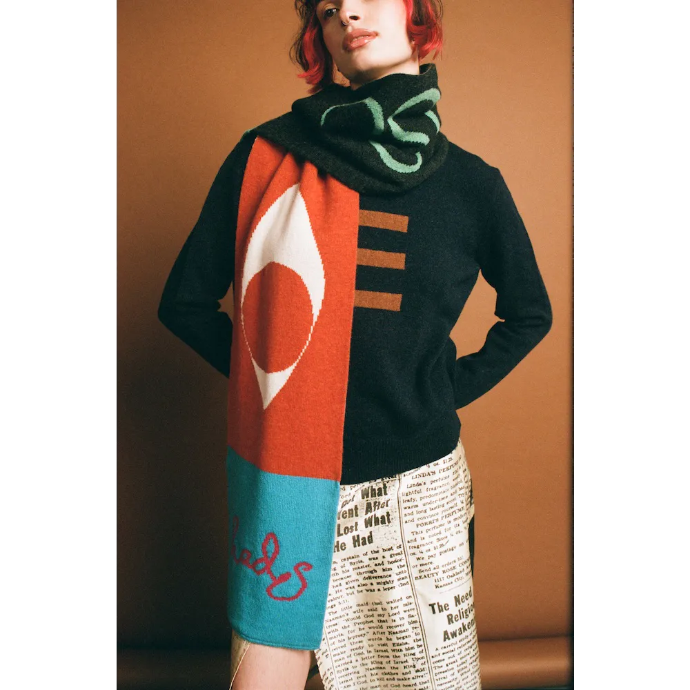 Eccentric Scarf | Whippet, Snake & Eye