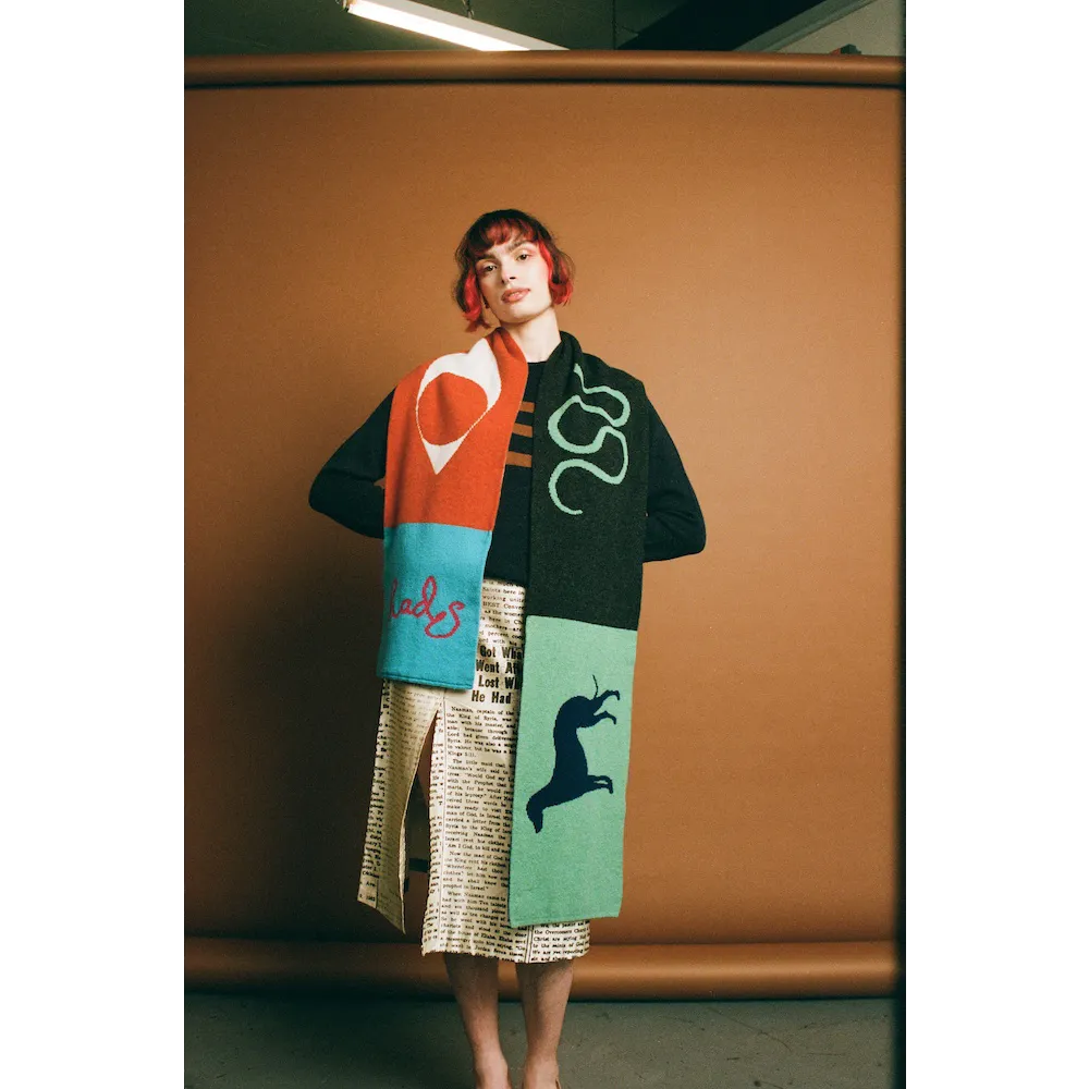 Eccentric Scarf | Whippet, Snake & Eye