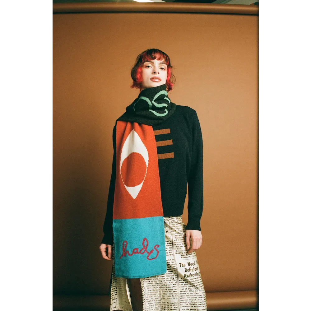 Eccentric Scarf | Whippet, Snake & Eye