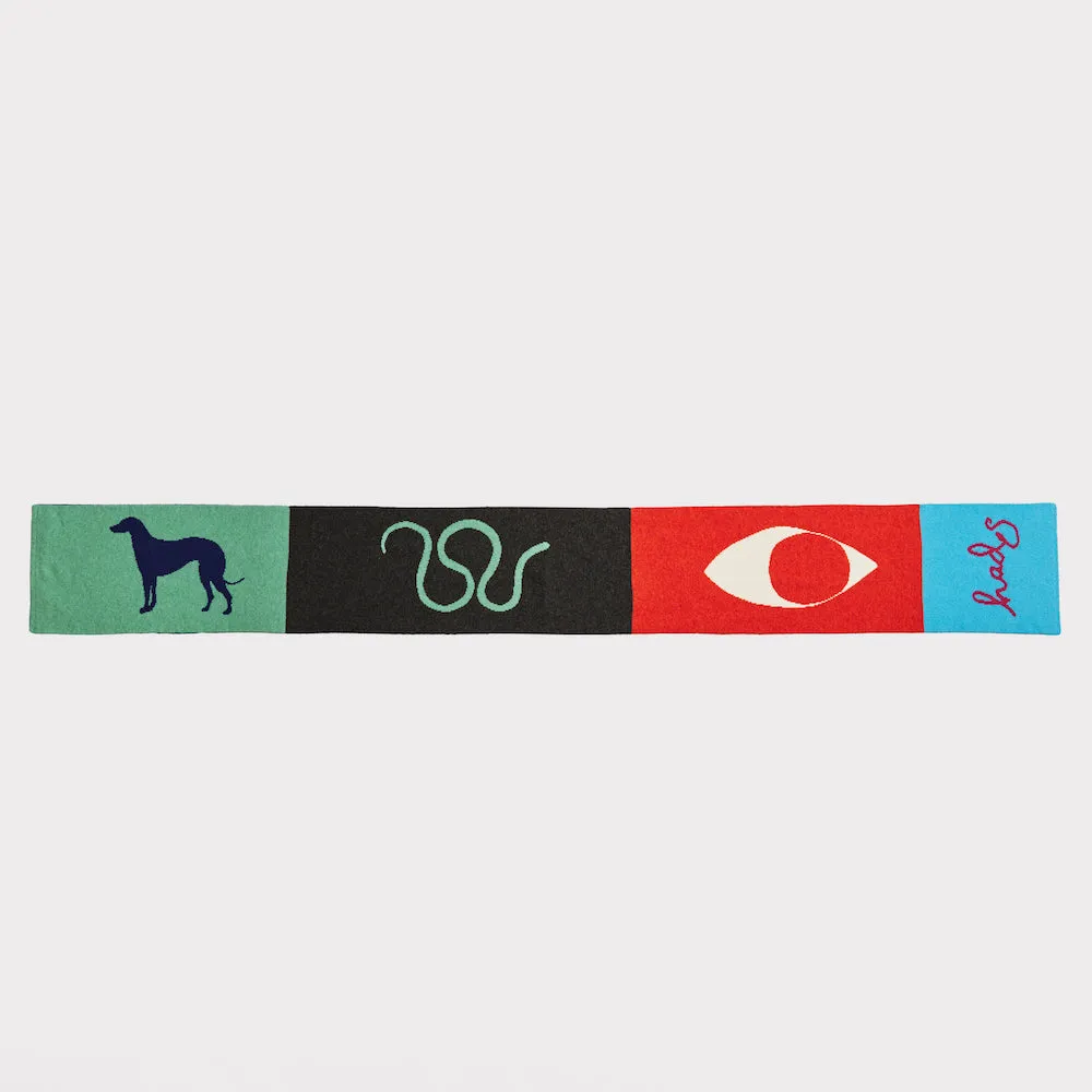 Eccentric Scarf | Whippet, Snake & Eye