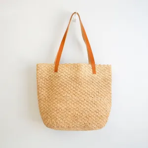 Elena Handbags Women's Soft Raffia Woven Summer Straw Tote