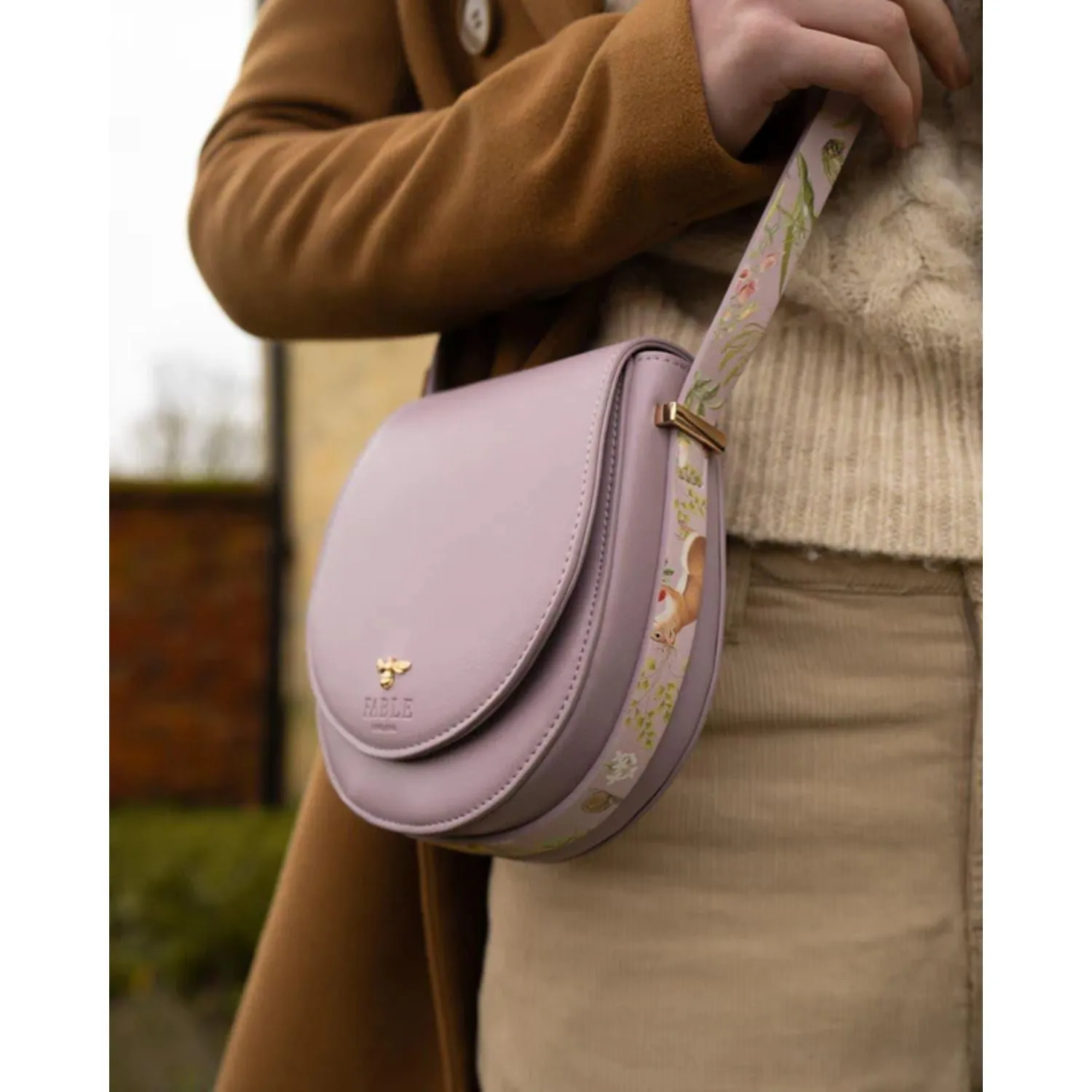Fable England 18cm Lilac Meadow Creatures Saddle Bag